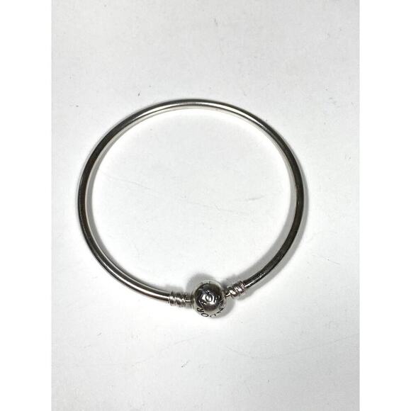 925 Pandora ALE Bangle Charm Bracelet Sterling Silver 7” 9.23g - Picture 7 of 10